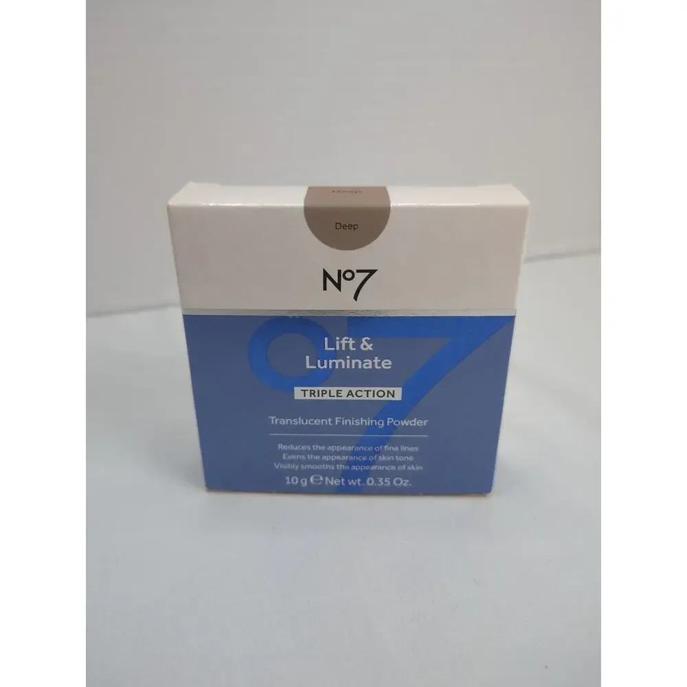 No7 Lift & Luminate Triple‎ Action Translucent Finishing Powder .35 Oz DEEP New
